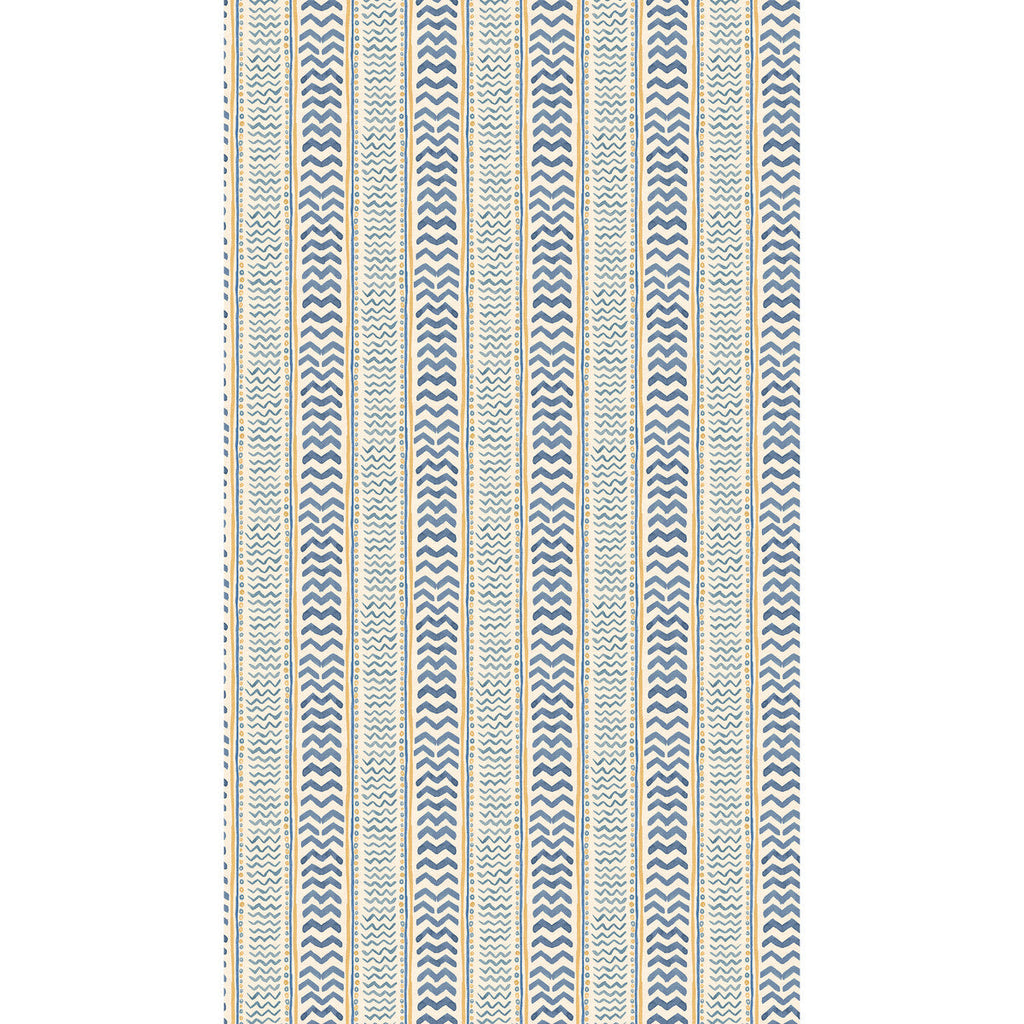 Wriggle Room - Blue/Yellow Blue By G P & J Baker | Kit Kemp Wallpaper |  Wallcovering