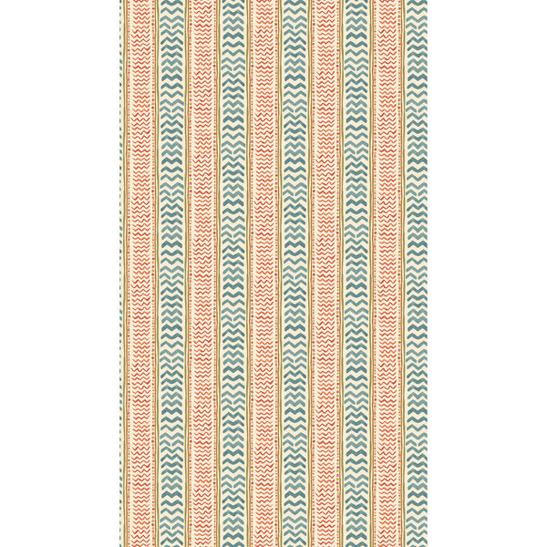 Wriggle Room - Teal/Spice Teal By G P & J Baker | Kit Kemp Wallcovering |  Wallcovering