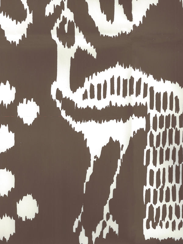 Bali Ii Brown on Almost White Screen Printed - Lime Green Wallcovering | China Seas