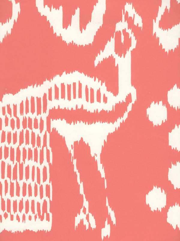 Bali II Salmon II on Almost White Screen Printed | China Seas
