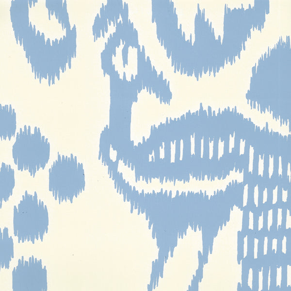 Bali Isle French Blue on Off White Screen Printed | China Seas