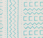 Turquoise on White Suncloth Fabric | Suncloth