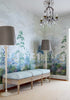 Cumbria Mural, Pale Blue and Green on Pearl