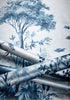 Cumbria Mural, Blue and White on Pearl