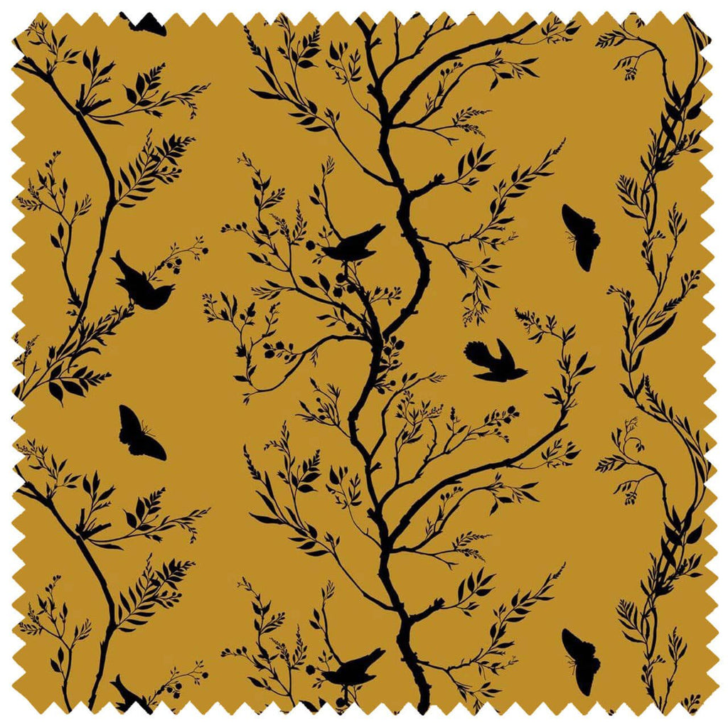 Birdbranch Stripe Velvet Black on Honey