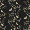 Birdbranch Stripe Gold Peral on Black