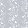 Birdbranch Stripe White on Pale Blue