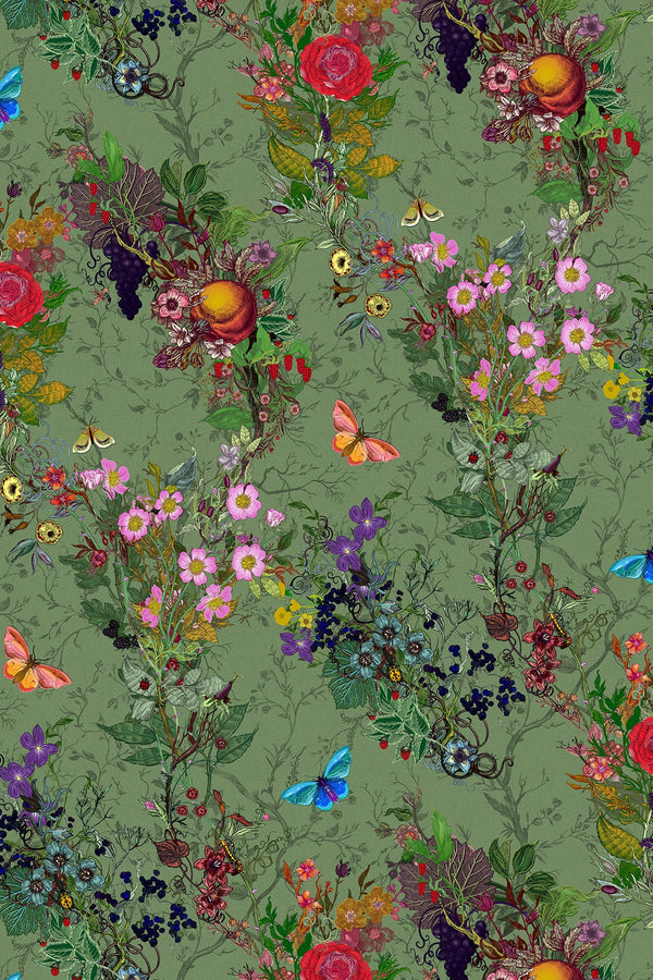 Bloomsbury Garden Tree Frog | Timorous Beasties Wallcovering