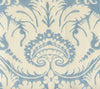 Borghese Background, Wedgewood Blue on Taj Ecru