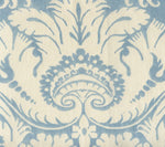 Borghese Background, Wedgewood Blue on Taj Ecru