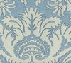 Borghese, Navy Windsor Blue Sky on Cream Linen