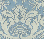 Borghese, Navy Windsor Blue Sky on Cream Linen