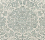 Borghese Two Color Small Scale, Windsor Blue on Light Tint Wallcoverings | Quadrille