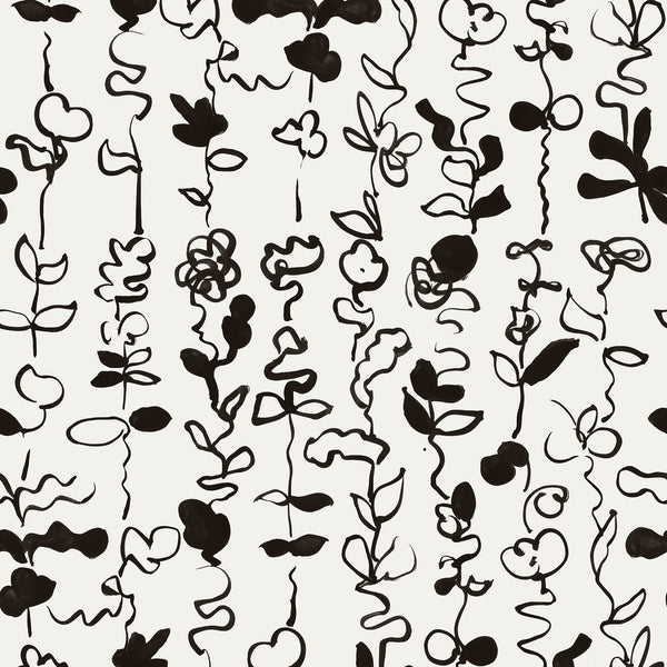 Bossa Black | Poppy Print Studio Wallcovering