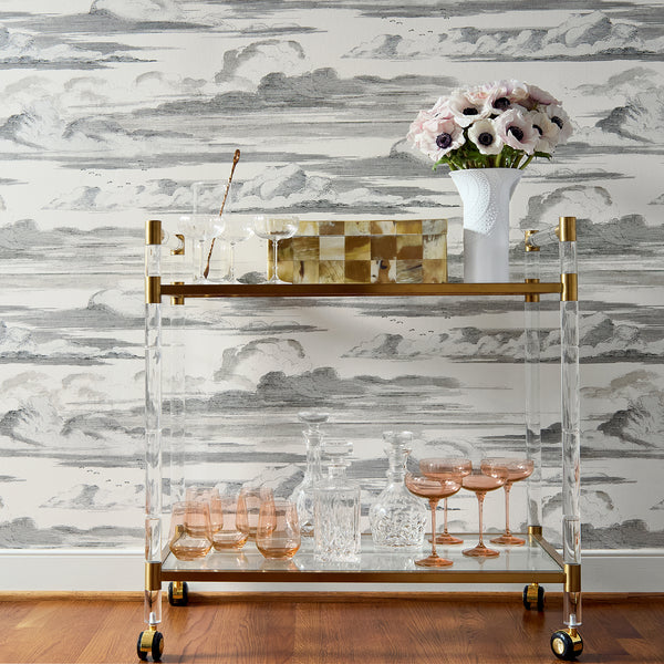 Cielo Black and White Wallcovering