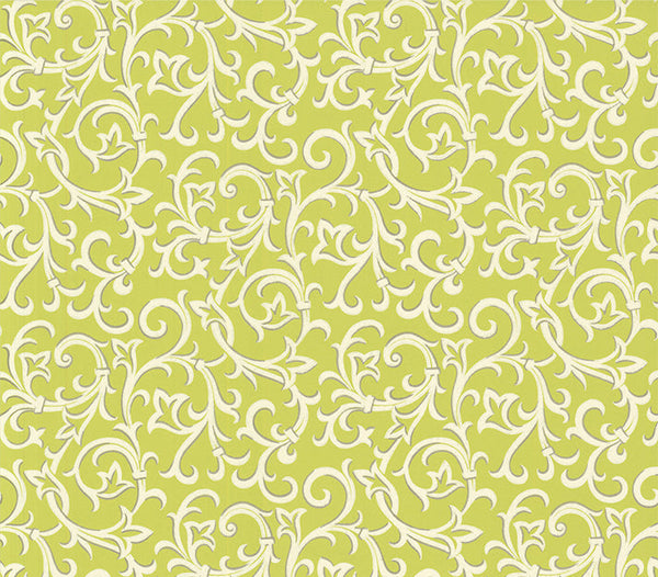 Brodsworth Lime - Green Wallcovering | 1838 Wallcoverings