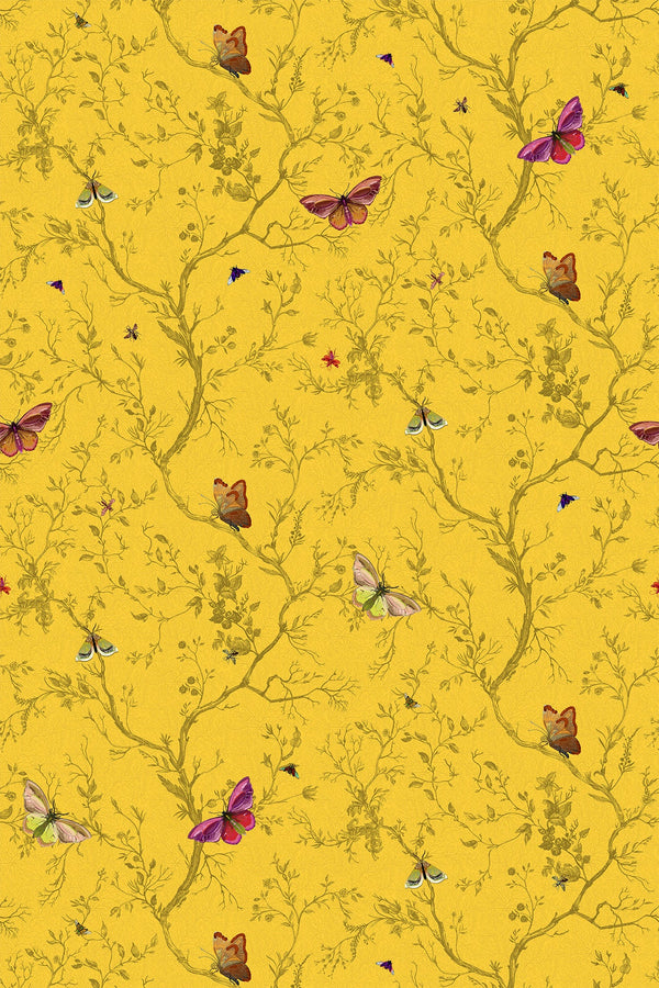 Butterflies Cadmium | Timorous Beasties Wallcovering