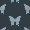 Butterfly Blues & Silver on Black
