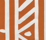 Orange on White Wallcoverings | Suncloth