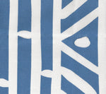 French Blue on White Wallcoverings | Suncloth