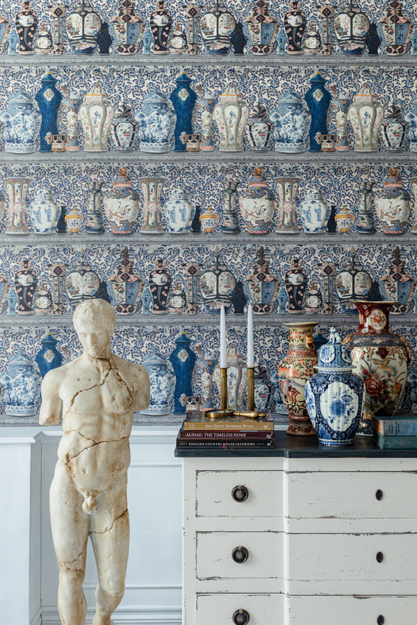 Ceramic Wonders - Taupe, Yellow, Grey, Pink, Indigo Wallcovering | Mind the Gap