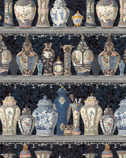 Ceramic Wonders - Indigo Wallcovering | Mind the Gap