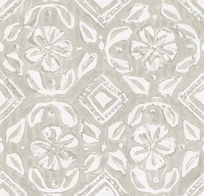 Chimney Cake Icing - White, Grey Wallcovering | Mind the Gap