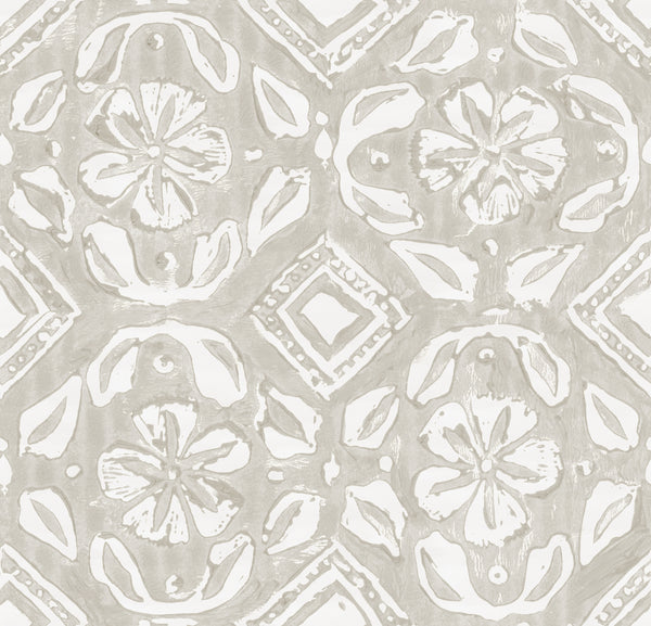 Chimney Cake Icing - White, Grey Wallcovering | Mind the Gap