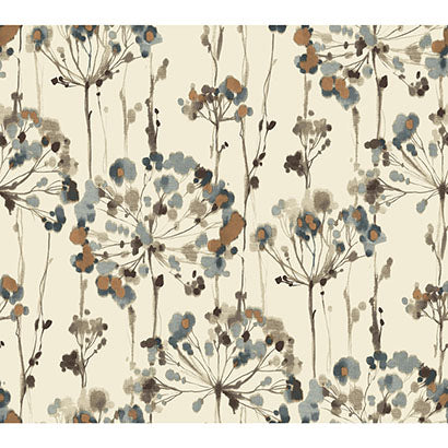 Garden City Blue Wallcovering | Jeffrey Stevens