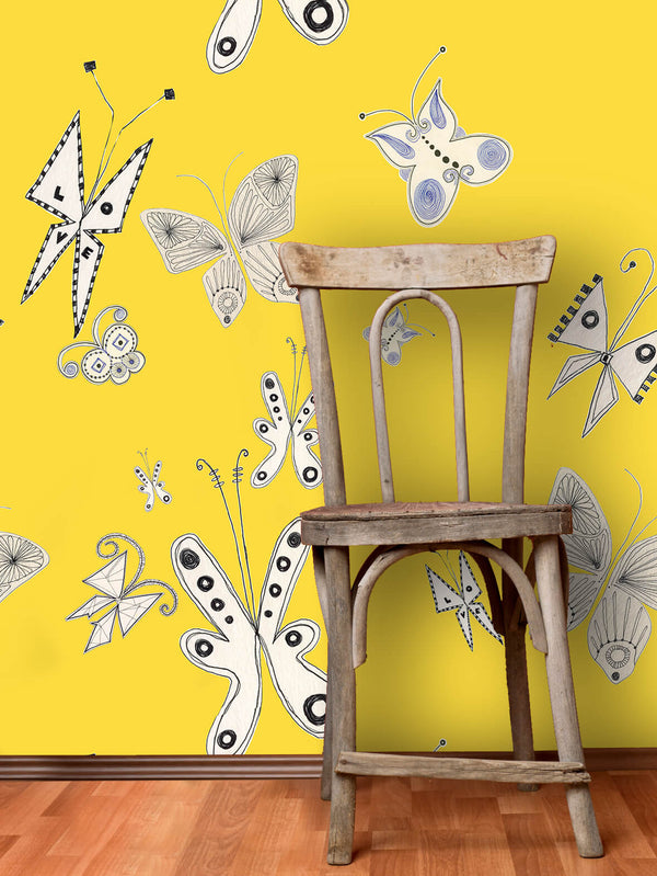 Colette Yellow - Yellow Commercial Wallcovering | Koroseal