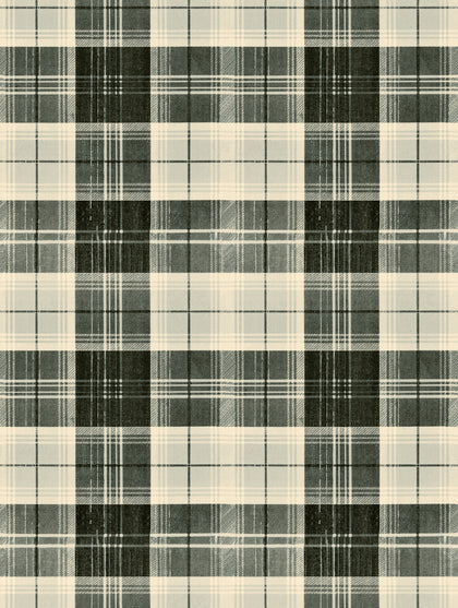 Countryside Plaid - Charcoal Wallcovering | Mind the Gap