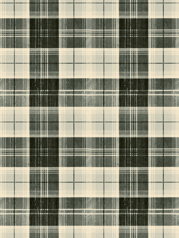 Countryside Plaid - Charcoal Wallcovering | Mind the Gap