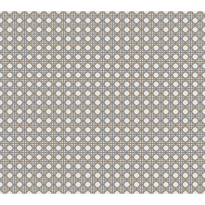 Rattan Overlay Lattice Wallpaper | Jeffrey Stevens