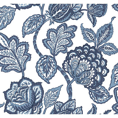 Rye England Blue Wallcovering | Jeffrey Stevens