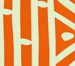 Orange on White Wallcoverings | Alan Campbell
