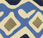 Multi Blues on Cream Wallcoverings | Suncloth