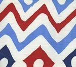 Navy Blue Red on White Wallcoverings | Alan Campbell