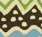 Turquoise Brown Jungle on Tint Wallcoverings | Alan Campbell