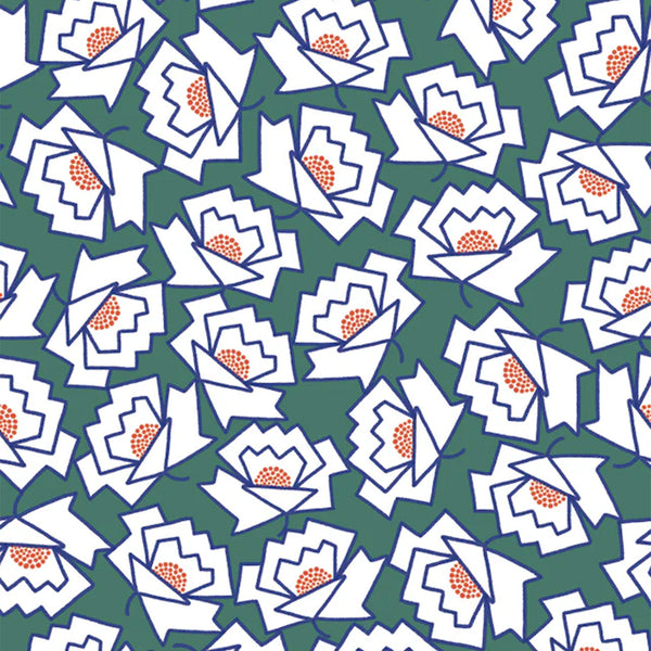 M Flower Green | Maison Martin Morel Wallcovering