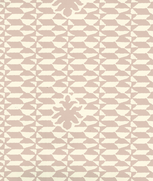 Carlo Ii Pumice on Off White Screen Printed - Beige Wallcovering | China Seas