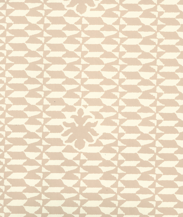 Carlo Ii Taupe on Off White Screen Printed - Beige Wallcovering | China Seas