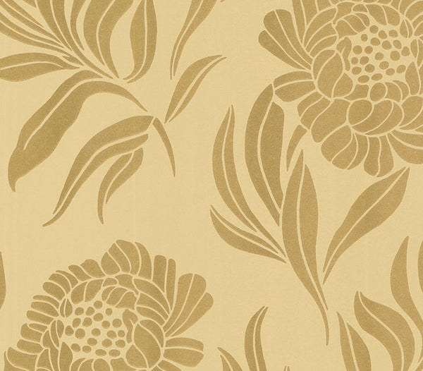 Chatsworth - Gold Wallcovering | 1838 Wallcoverings
