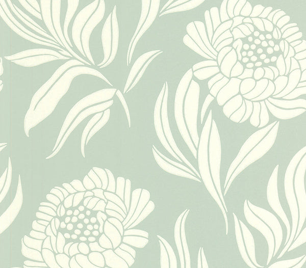Chatsworth - Duck Egg Blue Wallcovering | 1838 Wallcoverings