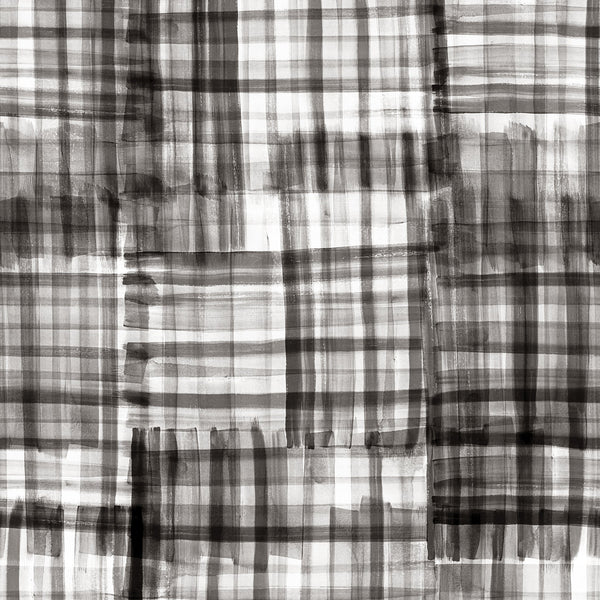 Check Reductive Black | Poppy Print Studio Wallcovering
