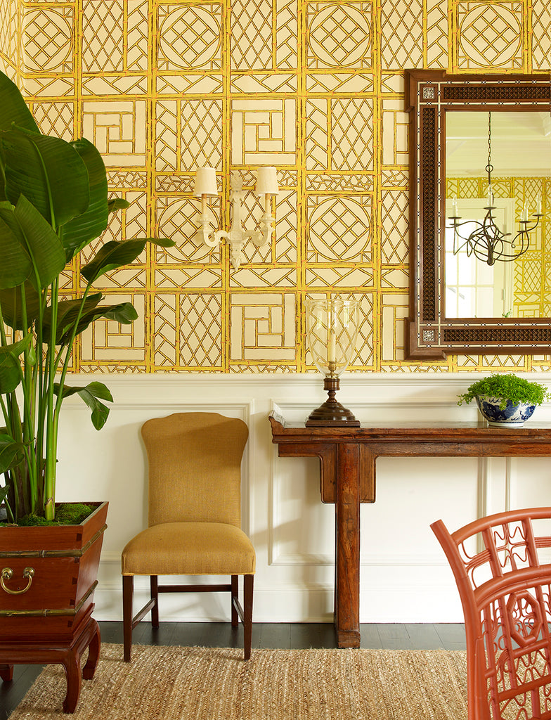Room setting — Seas Lyford Trellis · Photography Tria Giovan
