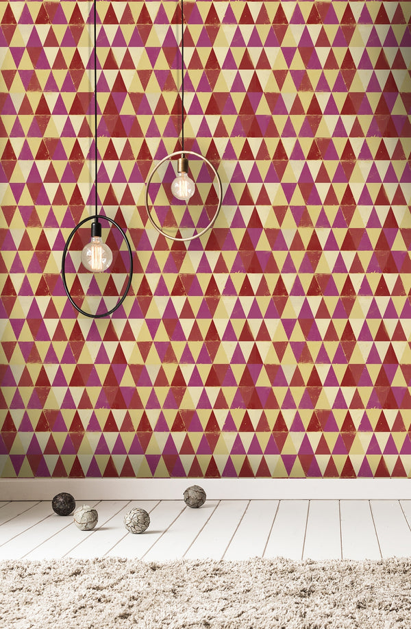Circus Pattern - Yellow, Pink, Red Wallcovering | Mind the Gap