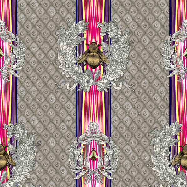 Civic Bee Grey | Timorous Beasties Wallcovering