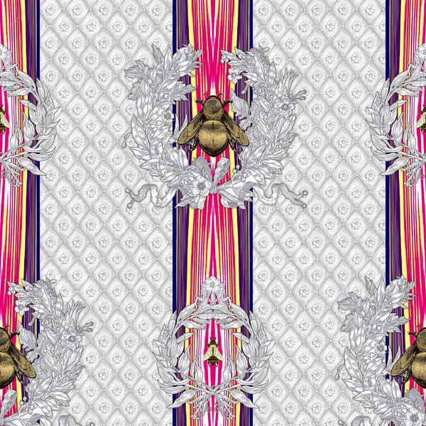 Civic Bee Silver | Timorous Beasties Wallcovering