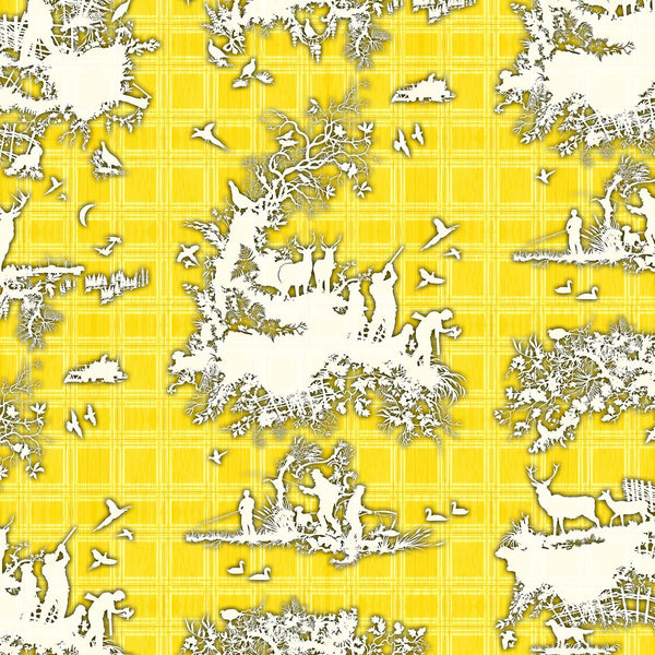 Classic Hunt Yellow | Timorous Beasties Wallcovering