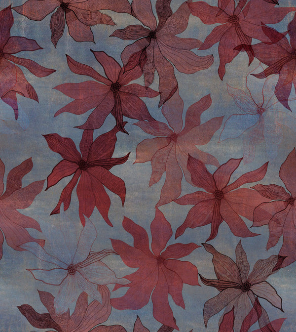 Clematis Twilight | Poppy Print Studio Wallcovering